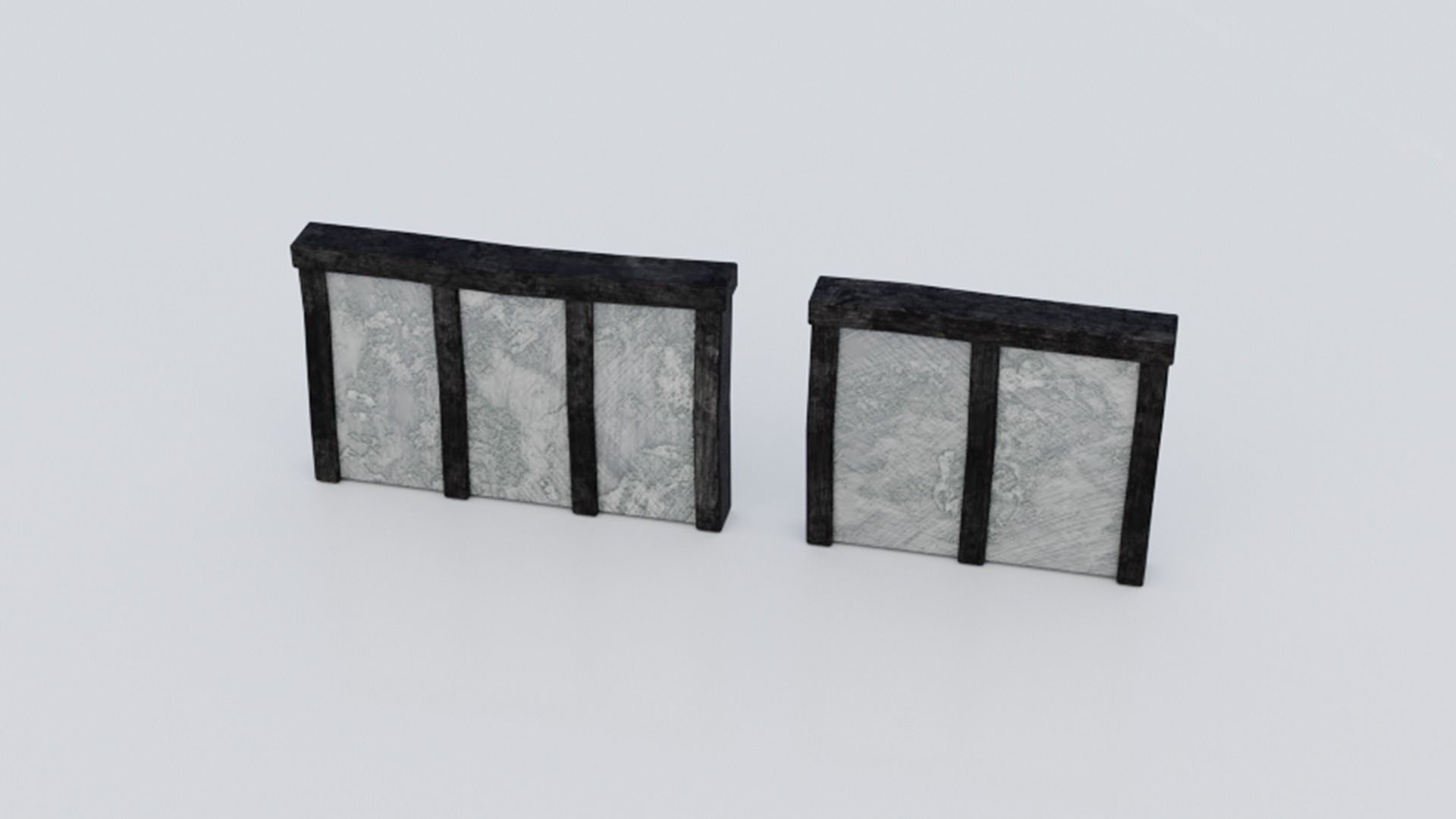 Medieval Castle Keep Modular Kitbash Pack Low-poly 3D model_57