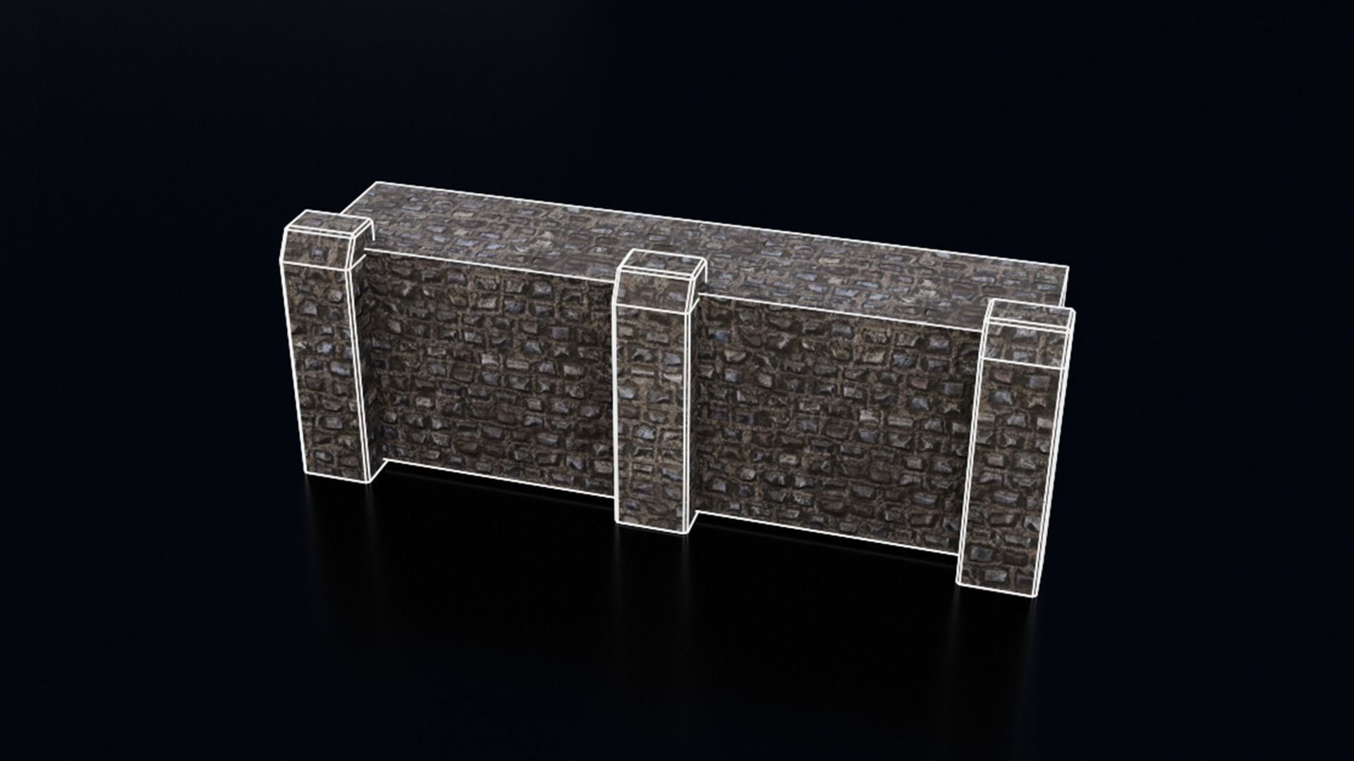 Medieval Castle Keep Modular Kitbash Pack Low-poly 3D model_64