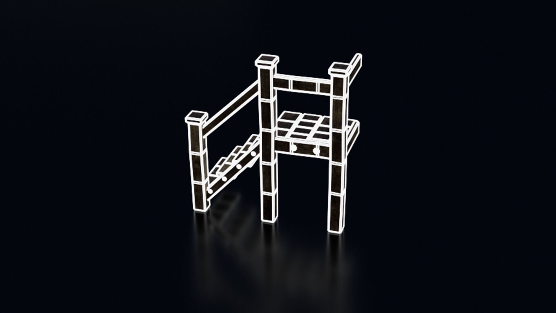 Medieval Castle Keep Modular Kitbash Pack Low-poly 3D model_103