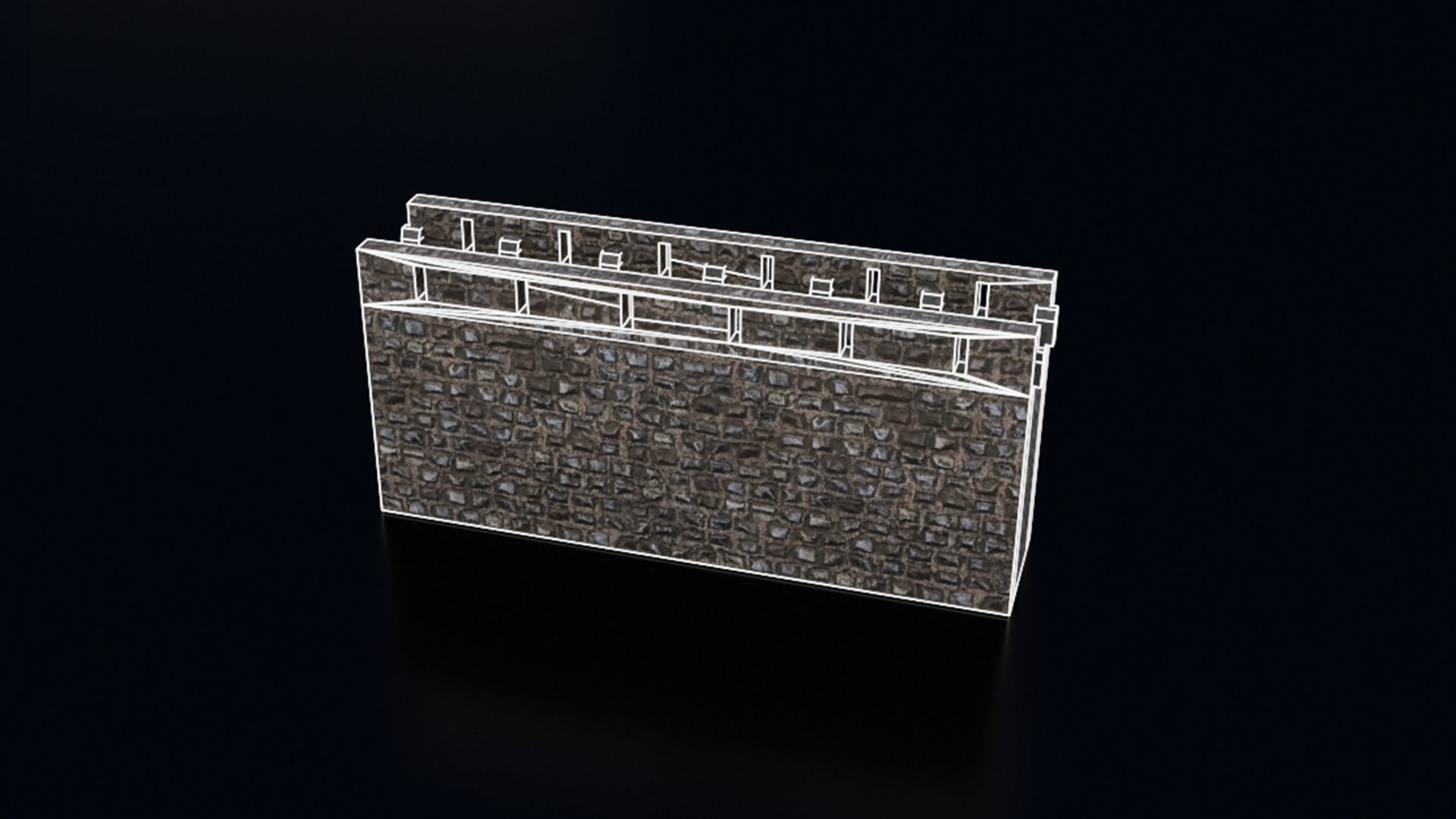 Medieval Castle Keep Modular Kitbash Pack Low-poly 3D model_67