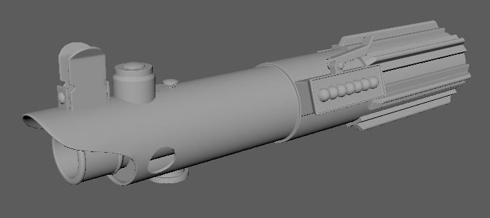 Luke Skywalker A New Hope printable Lightsaber 3D print model_4