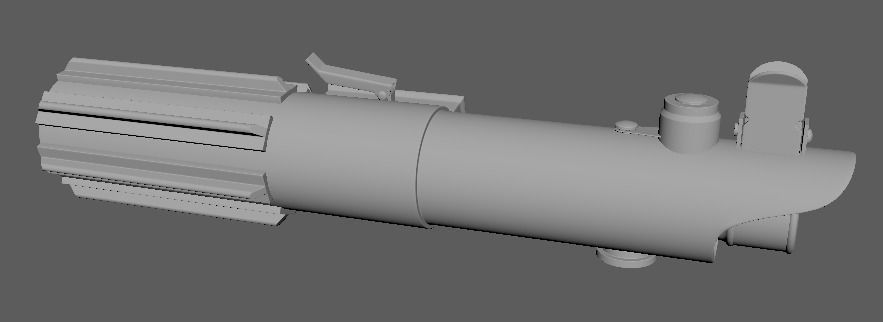 Luke Skywalker A New Hope printable Lightsaber 3D print model_5