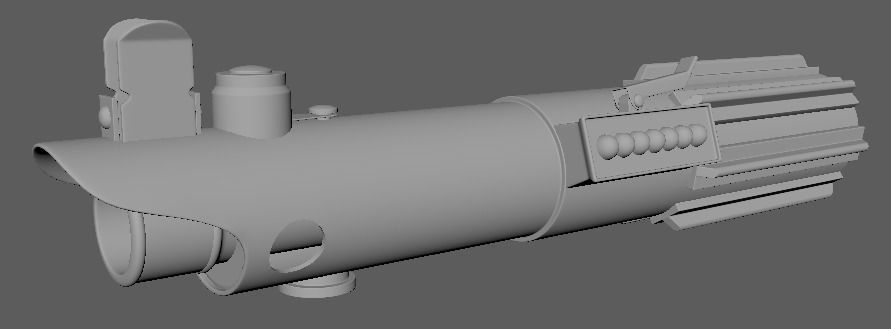 Luke Skywalker A New Hope printable Lightsaber 3D print model_6