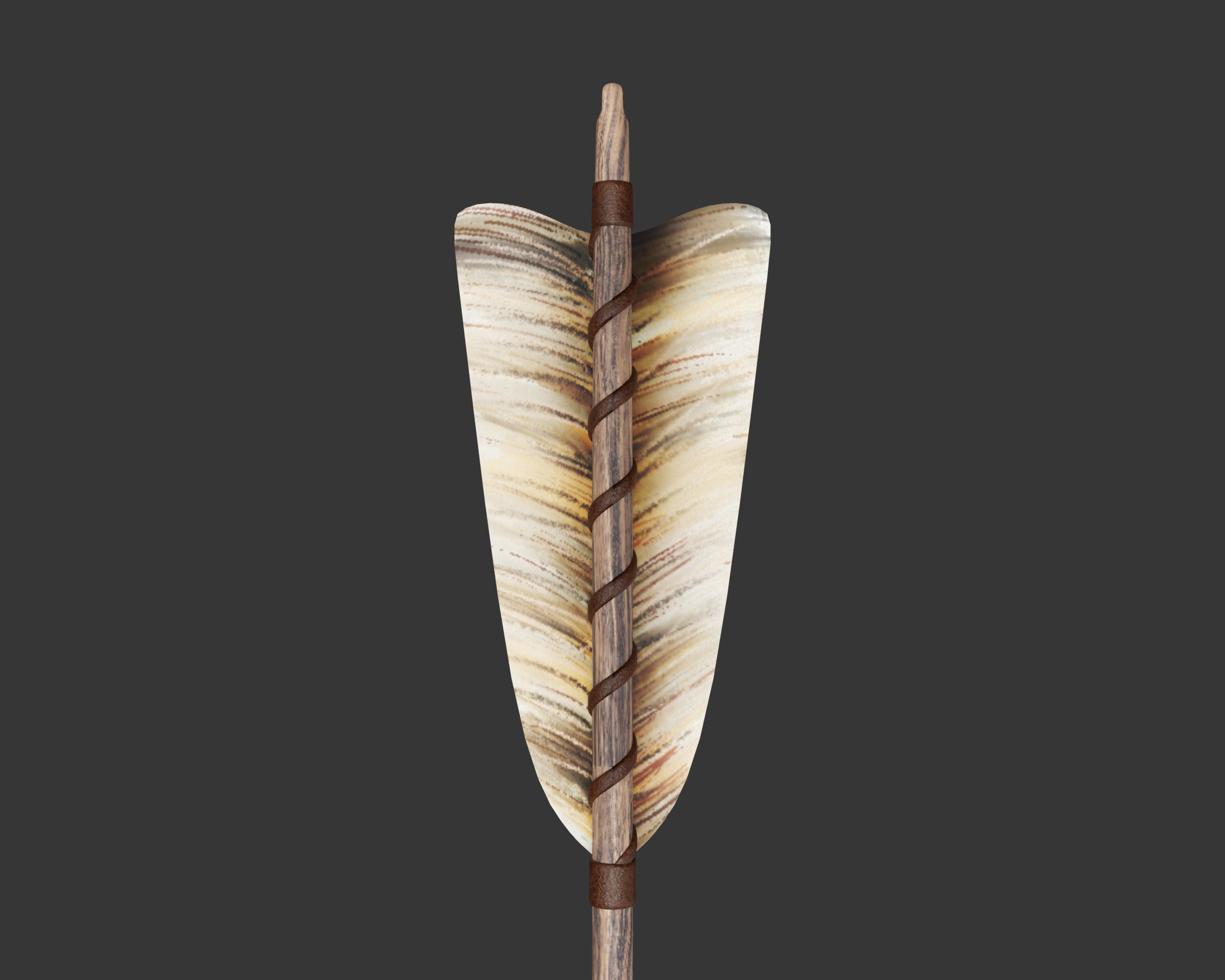 Medieval Noble Weapon Bow and Arrow Low-poly 3D model_19