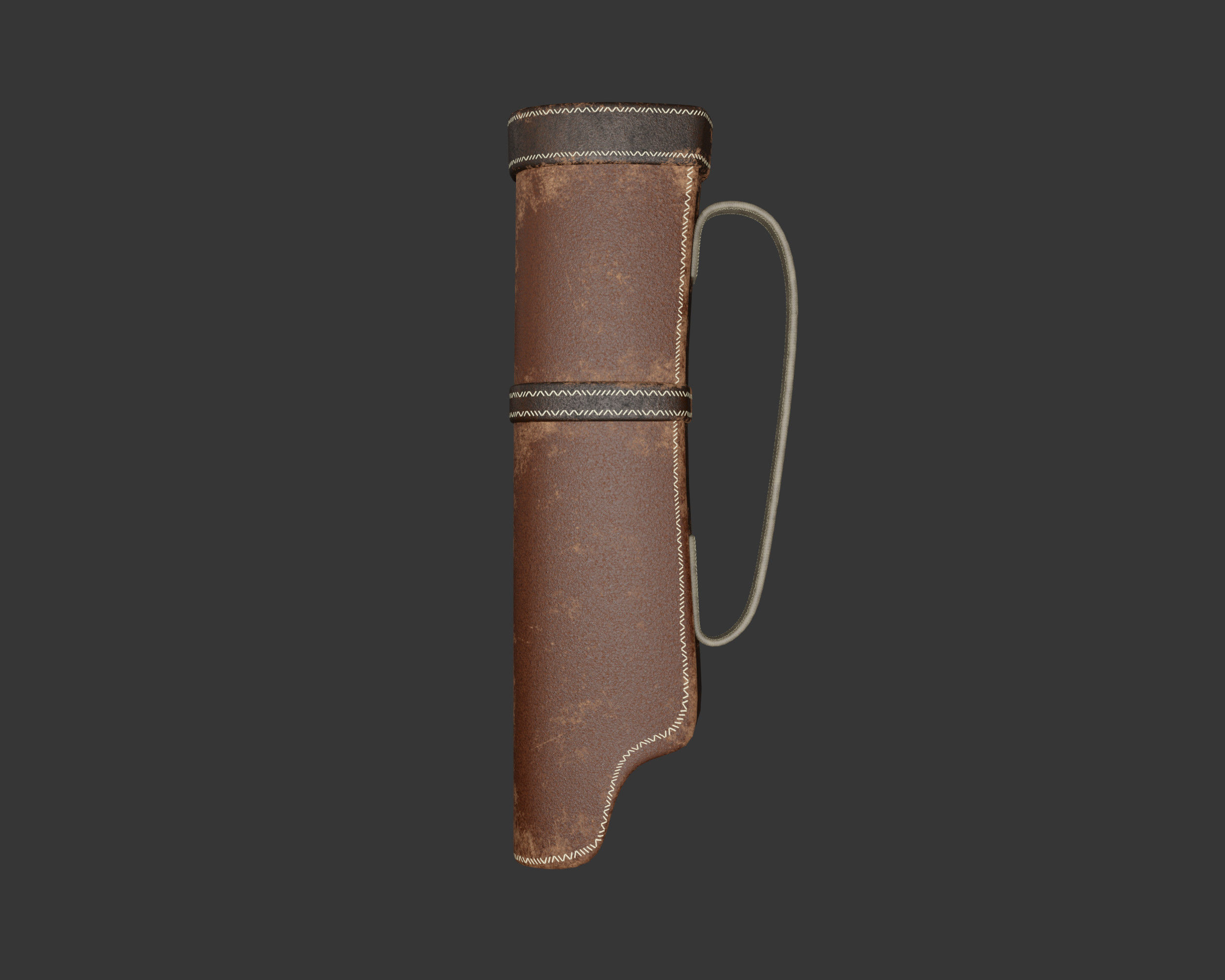 Medieval Noble Weapon Bow and Arrow Low-poly 3D model_23