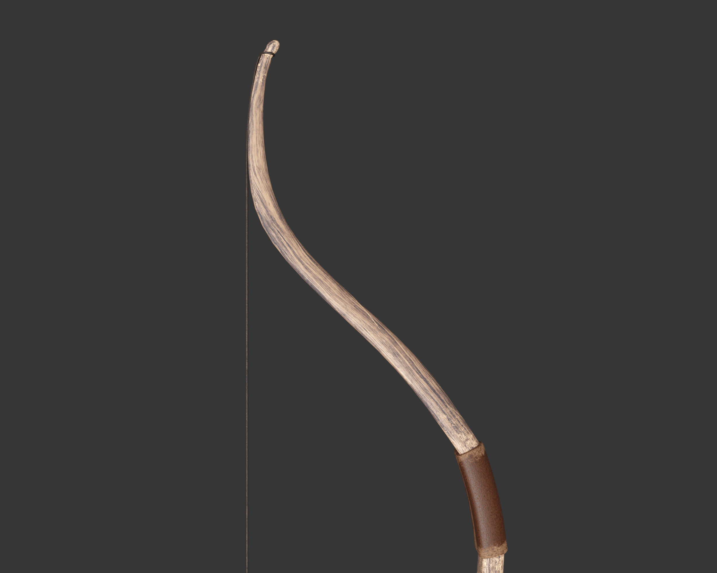Medieval Noble Weapon Bow and Arrow Low-poly 3D model_9
