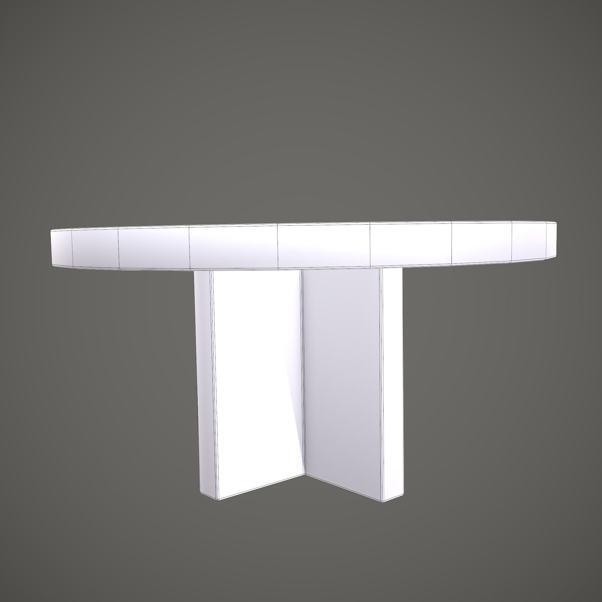 Medieval Tavern Round Table Low-poly 3D model_23