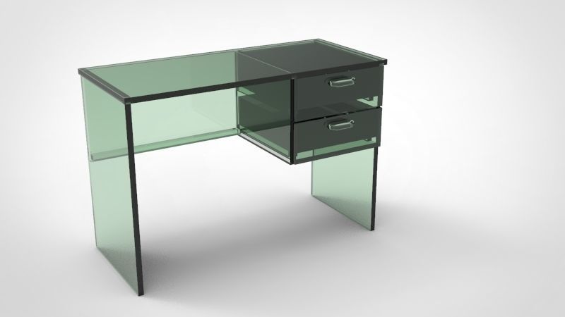 Office desk 3D model_2