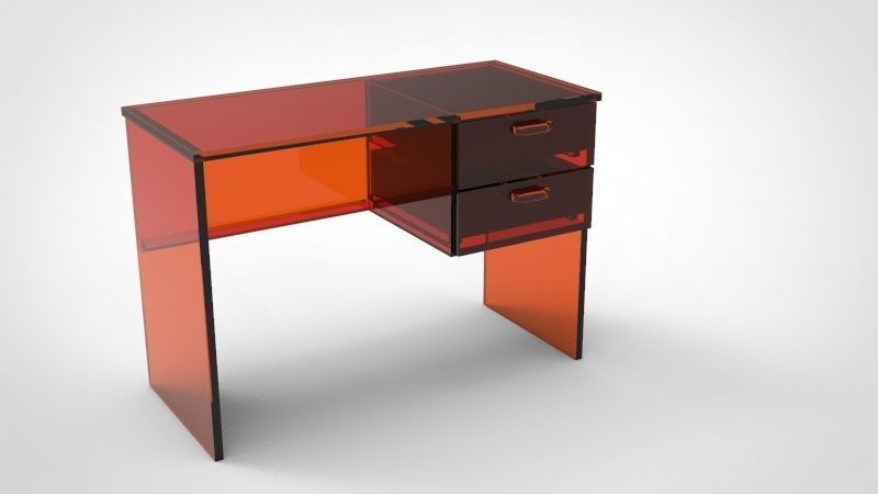 Office desk 3D model_3