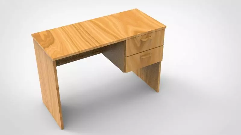 Office desk 3D model_0