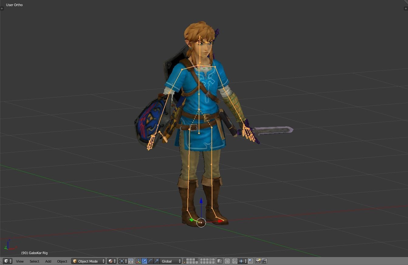 LINK - BREATH OF THE WILD - RIGGED - PBR - GABOKAR 3D model_3