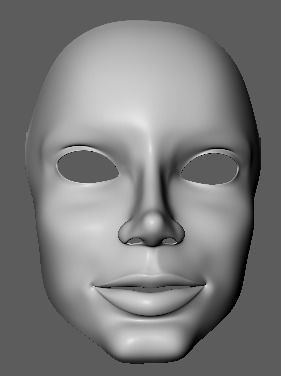 Female Face Mask 1 3D print model_3