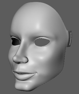 Female Face Mask 1 3D print model_4
