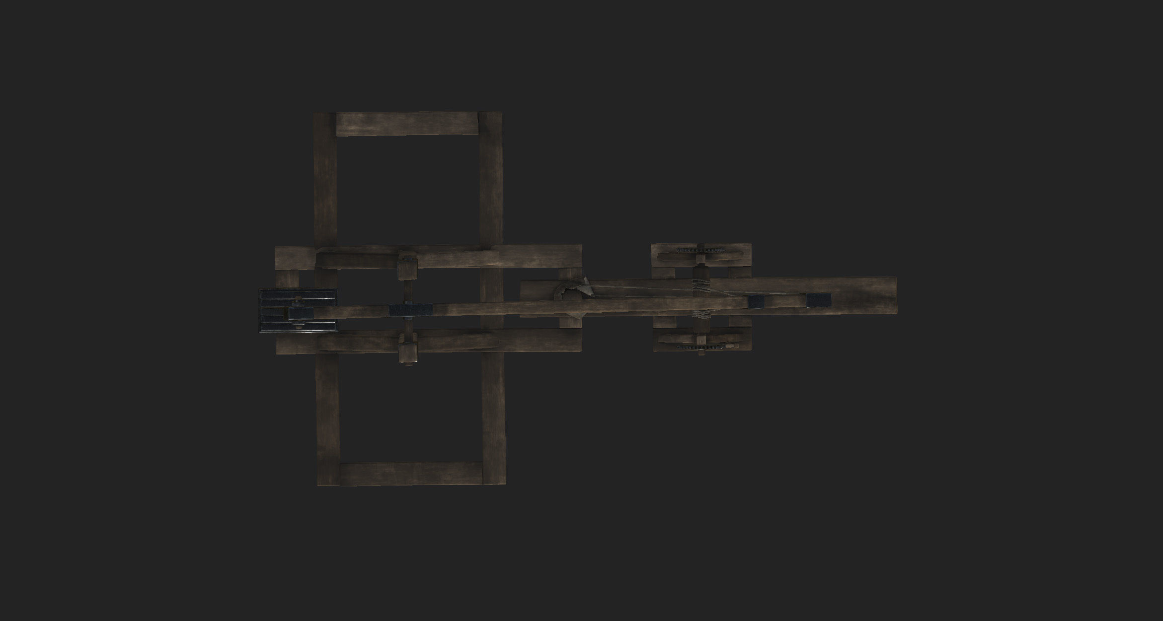 Catapul catapult Low-poly 3D model_7