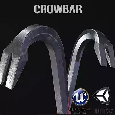 Crowbar Low-poly 3D model