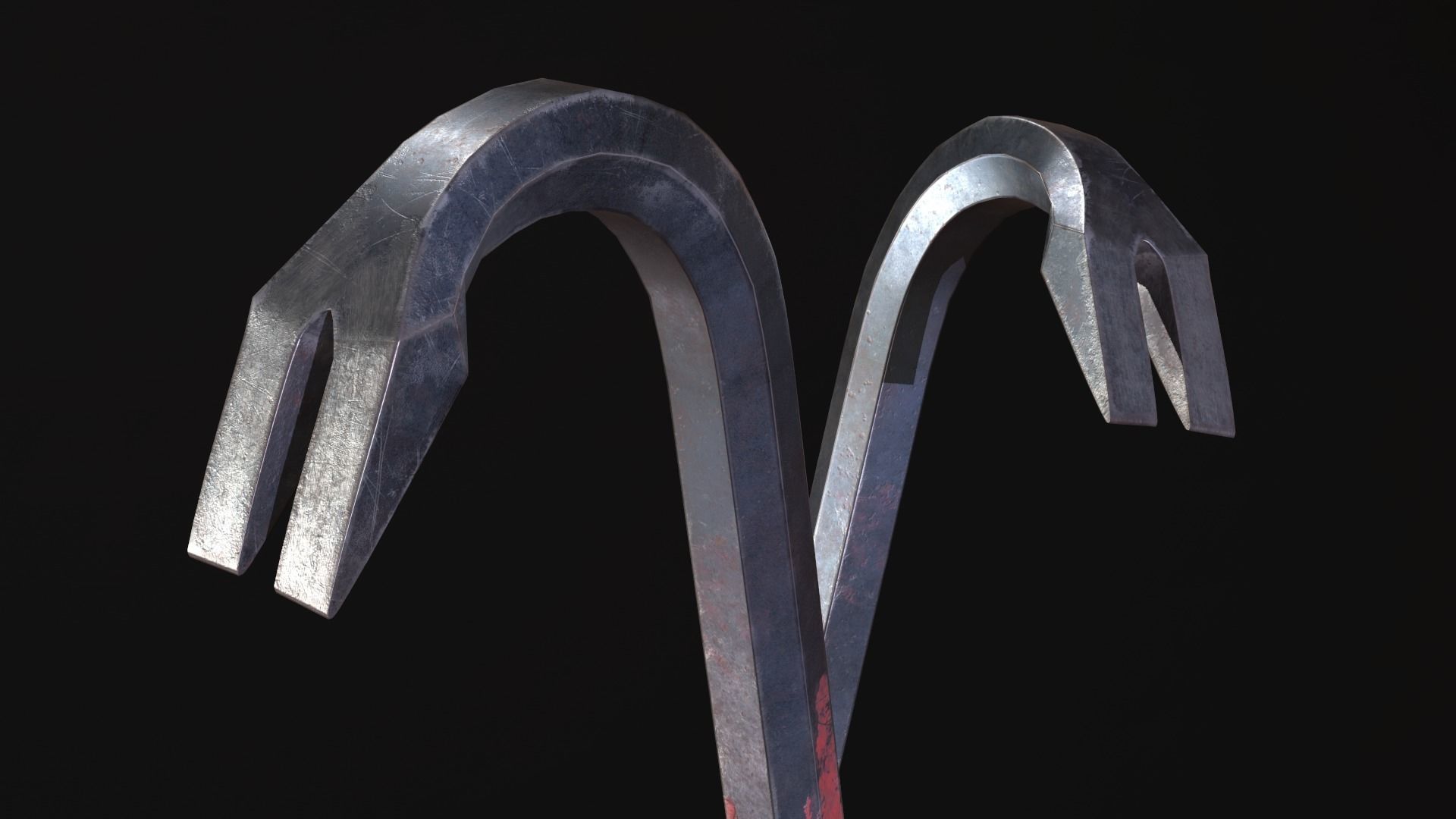 Crowbar Low-poly 3D model_2