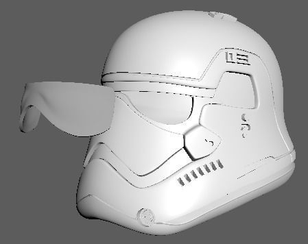 First Order Stormtrooper printable helmet 3D print model_3
