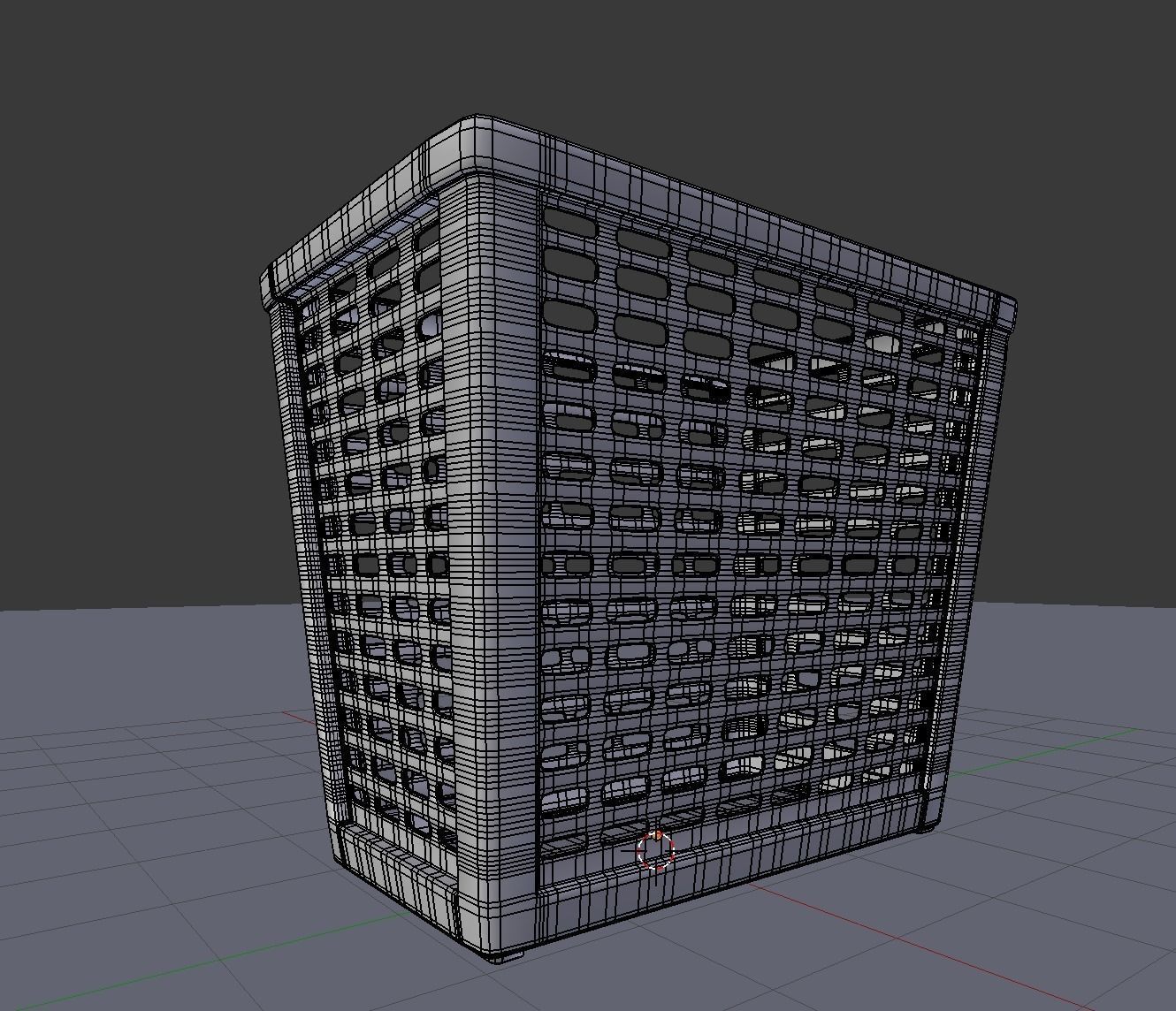 Laundry Basket With Cover 3D model_4