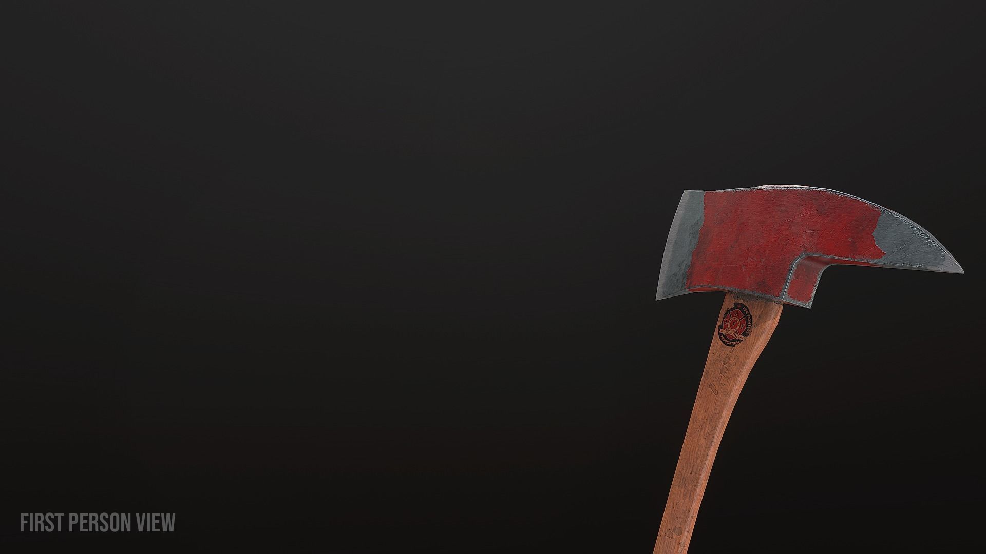 Fire Axe Low-poly 3D model_9