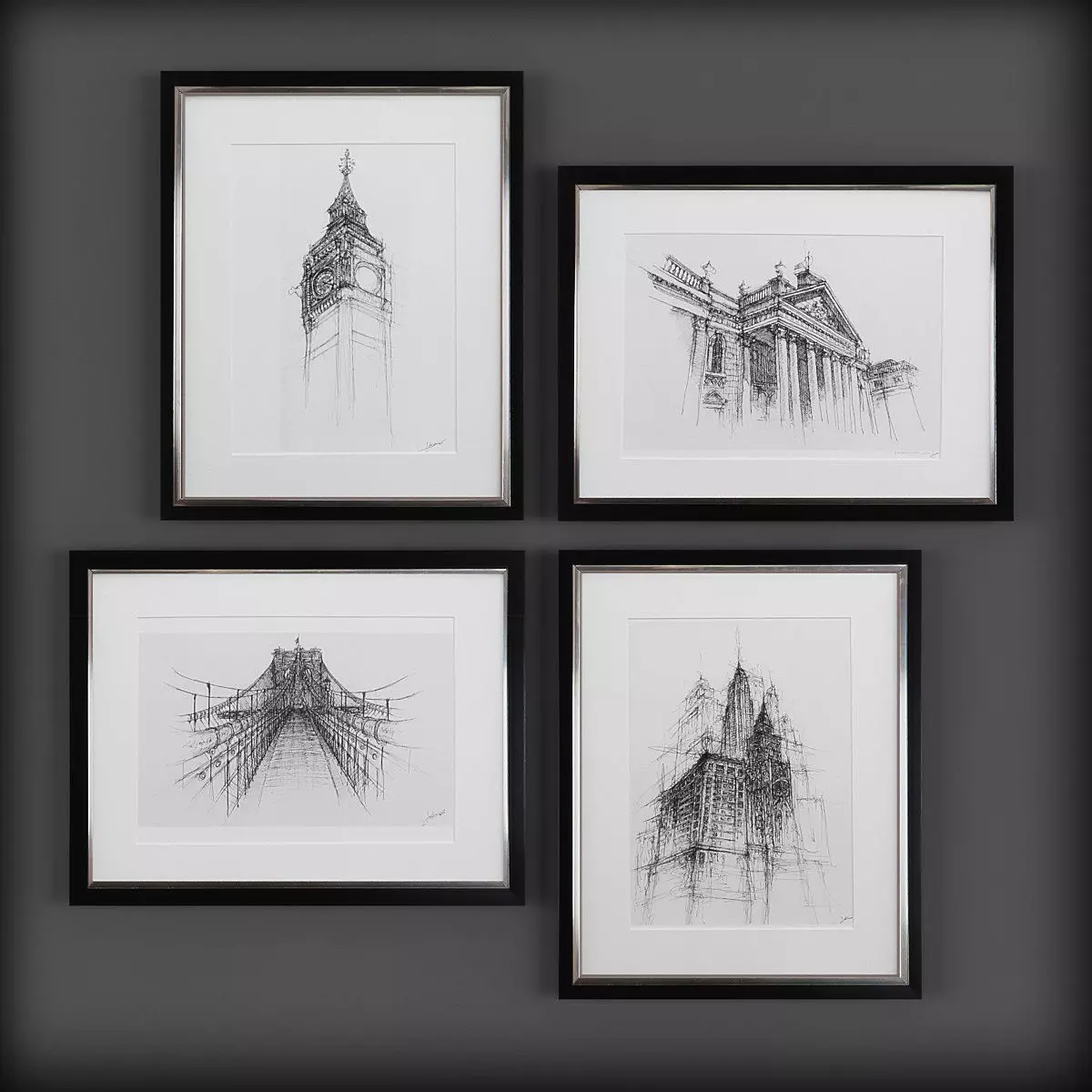 Picture Frames Low-poly 3D model_0