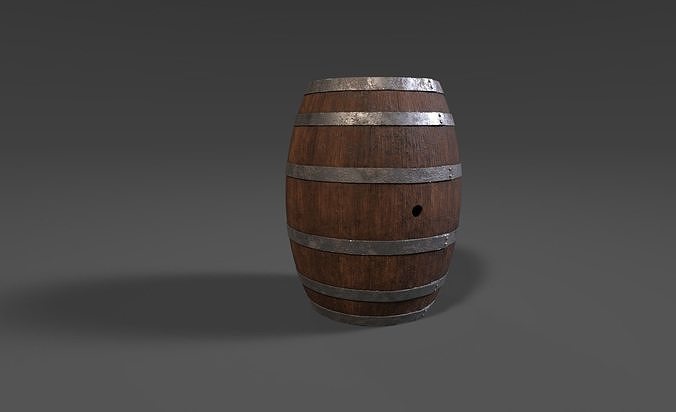 Wodden Barrel 3D model