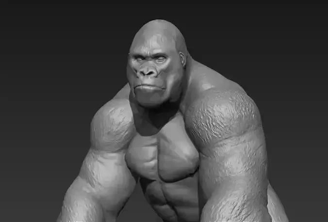Gorilla 3d Print Ready 3D model