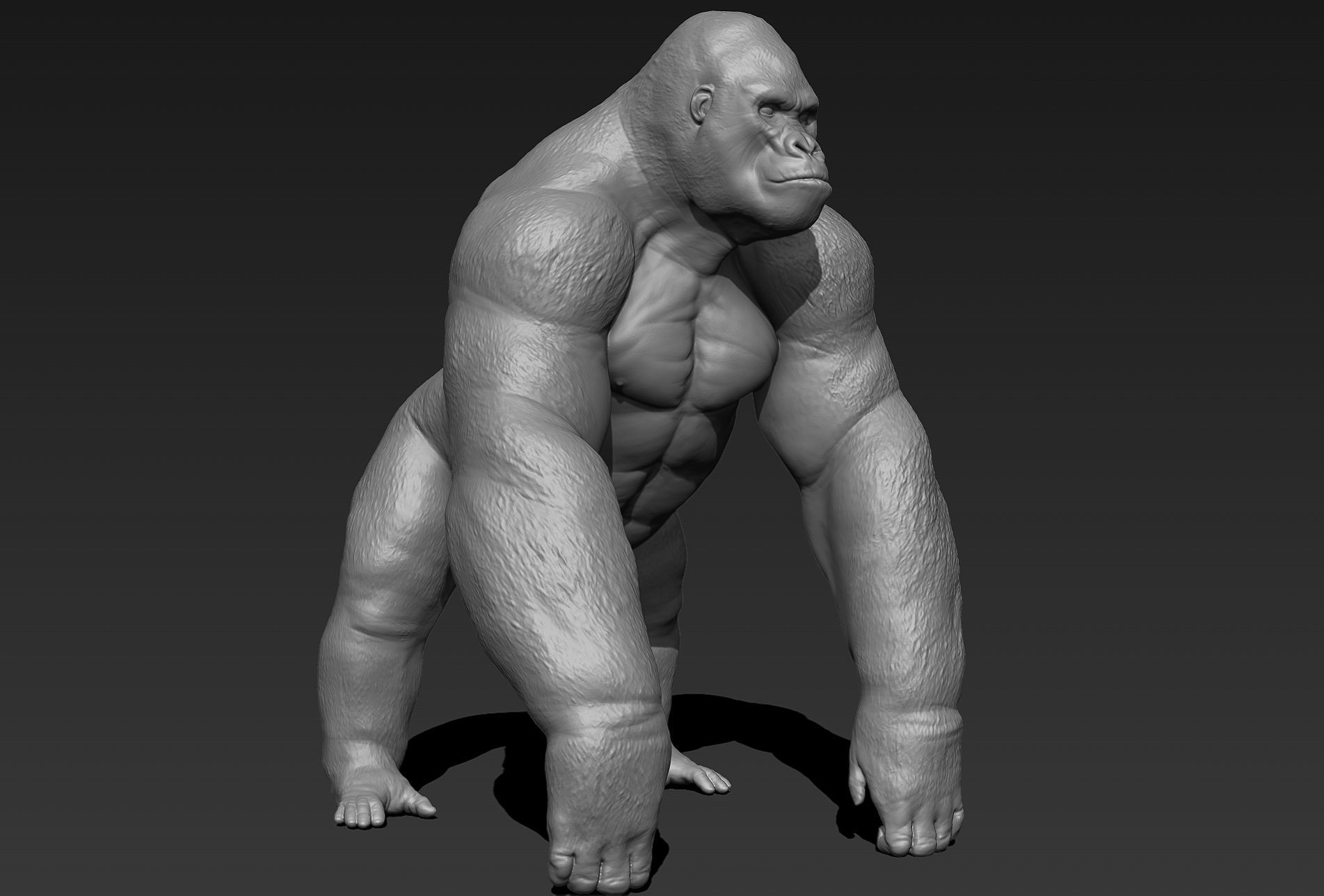 Gorilla 3d Print Ready 3D model_2
