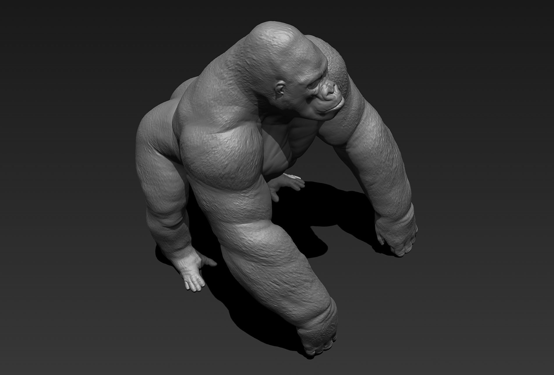 Gorilla 3d Print Ready 3D model_5