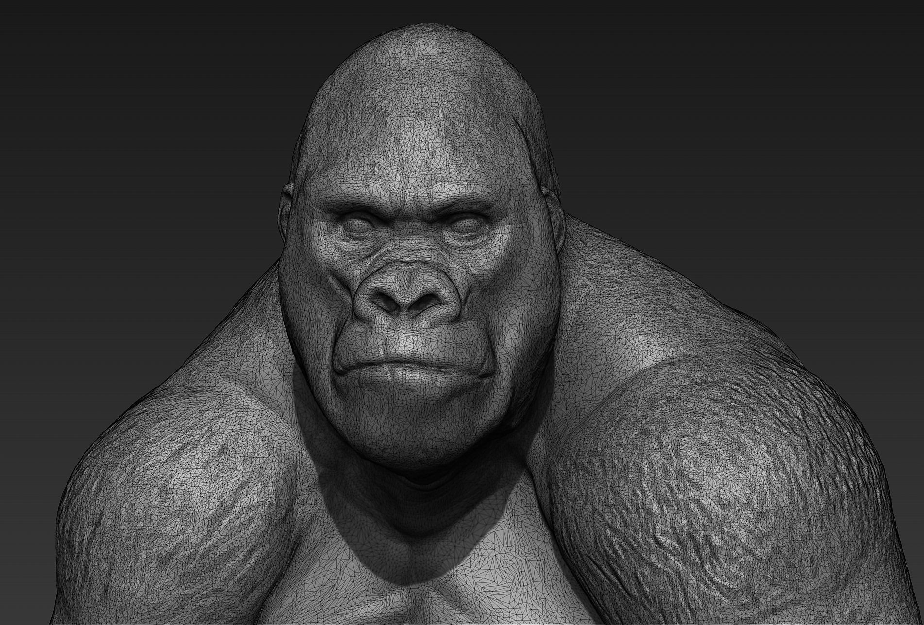 Gorilla 3d Print Ready 3D model_9