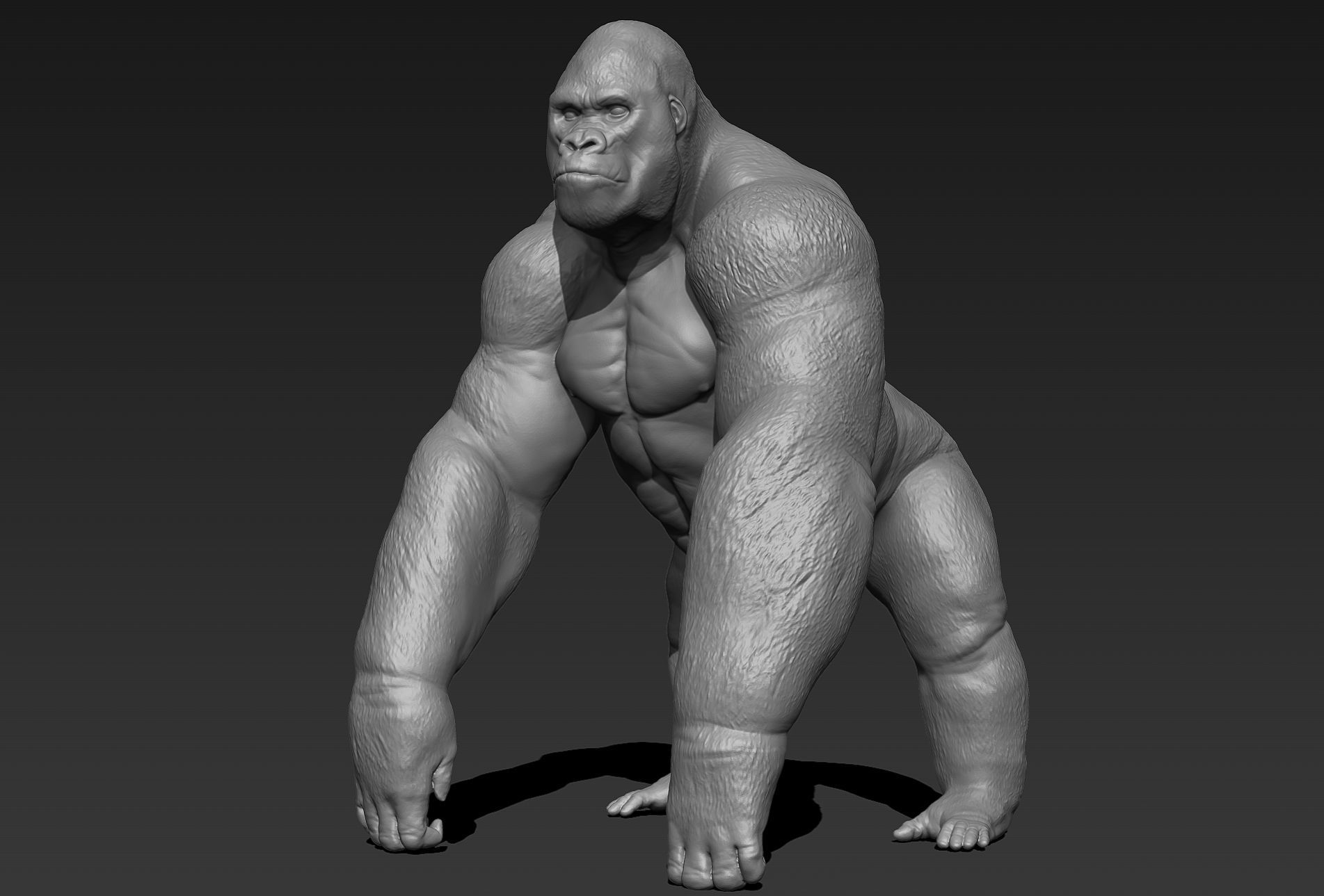 Gorilla 3d Print Ready 3D model_8