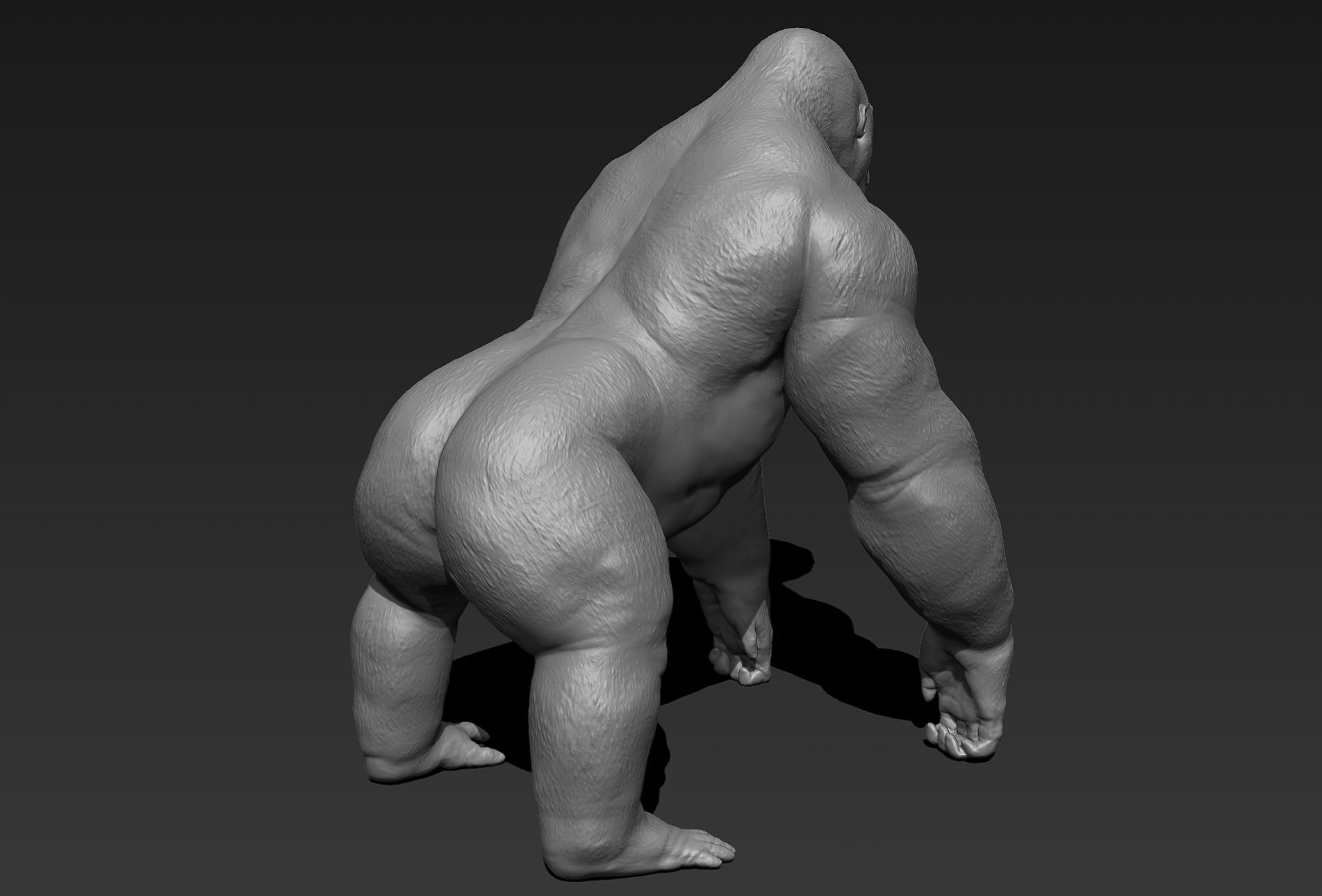 Gorilla 3d Print Ready 3D model_4