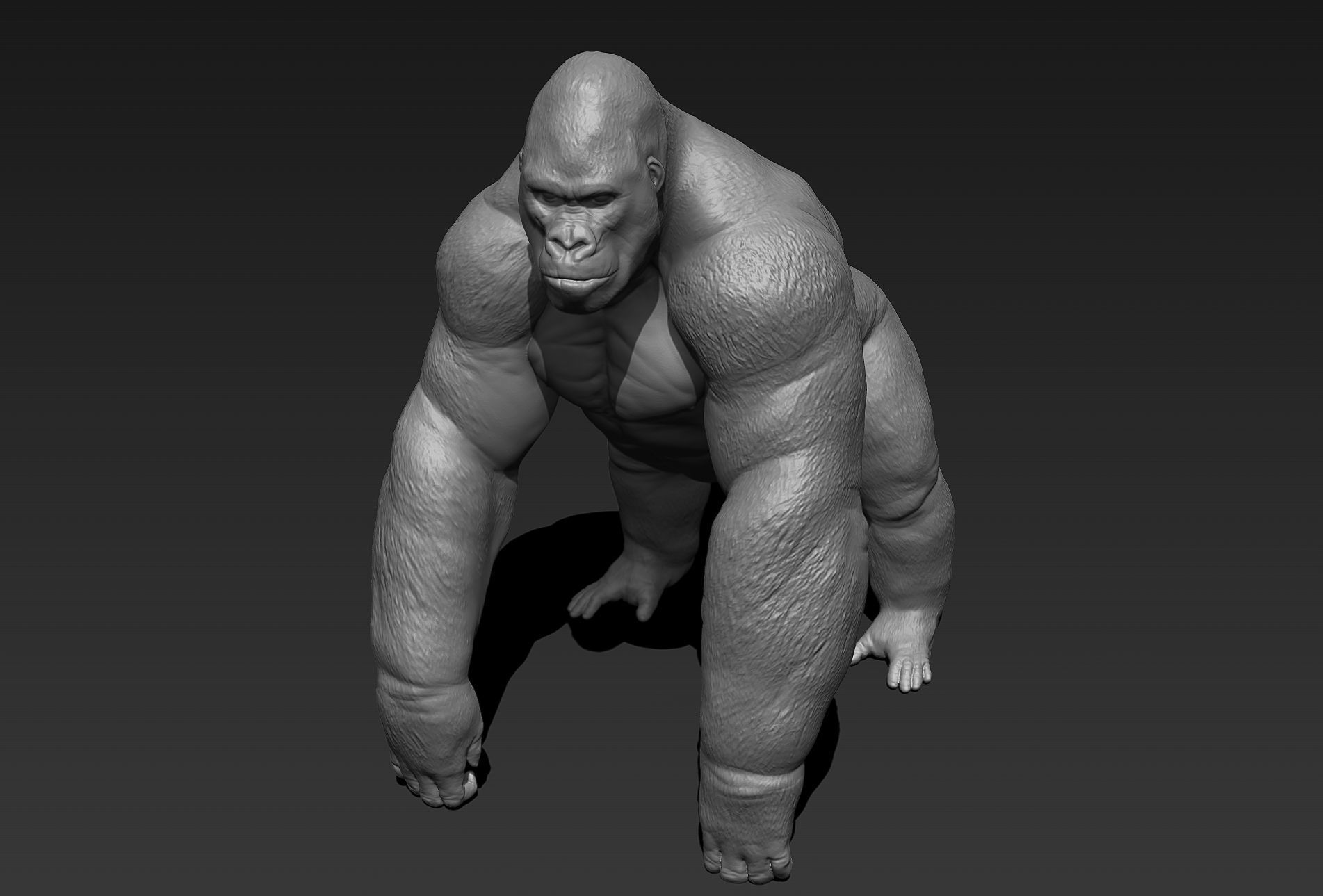 Gorilla 3d Print Ready 3D model_6