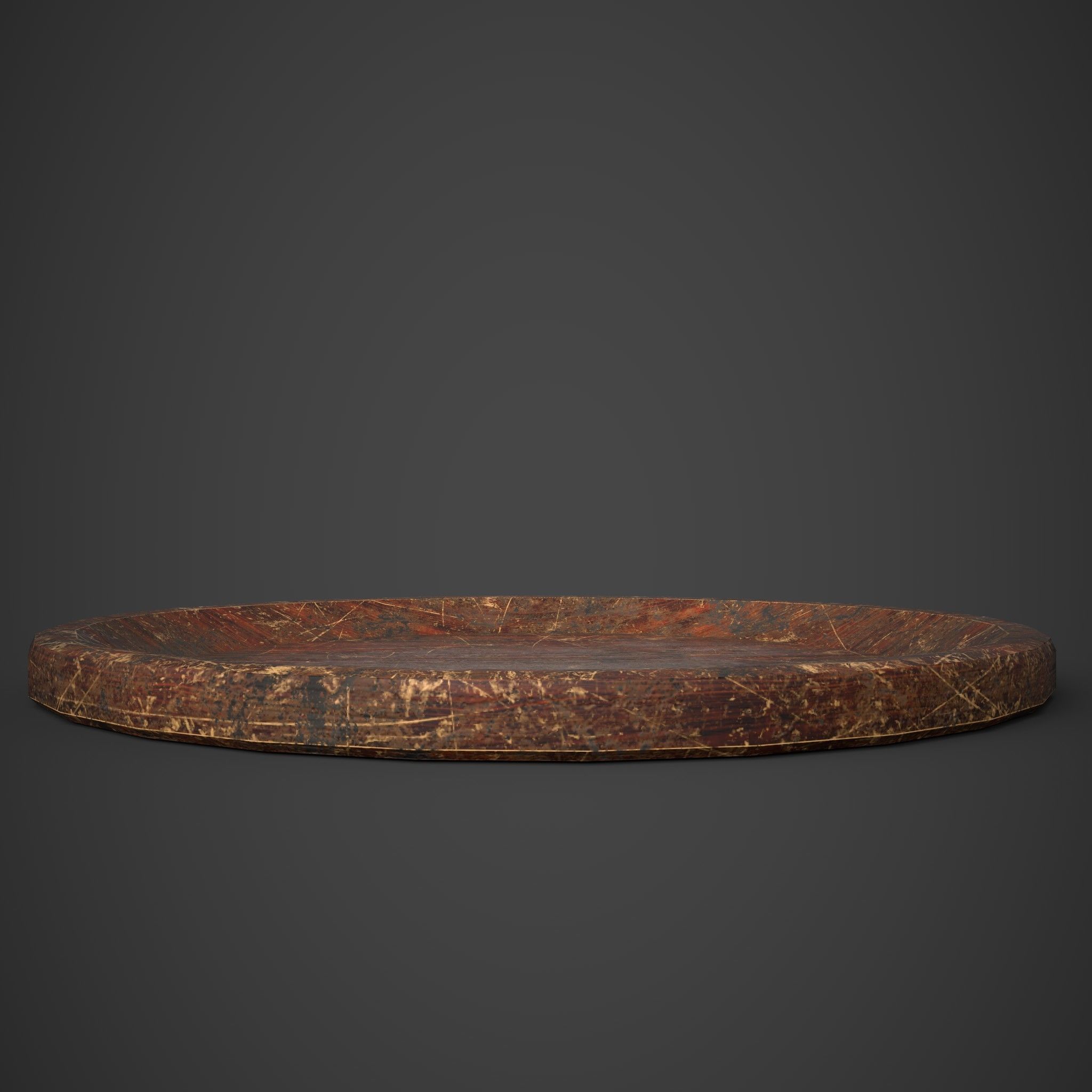 Medieval Tavern Plate Low-poly 3D model_12