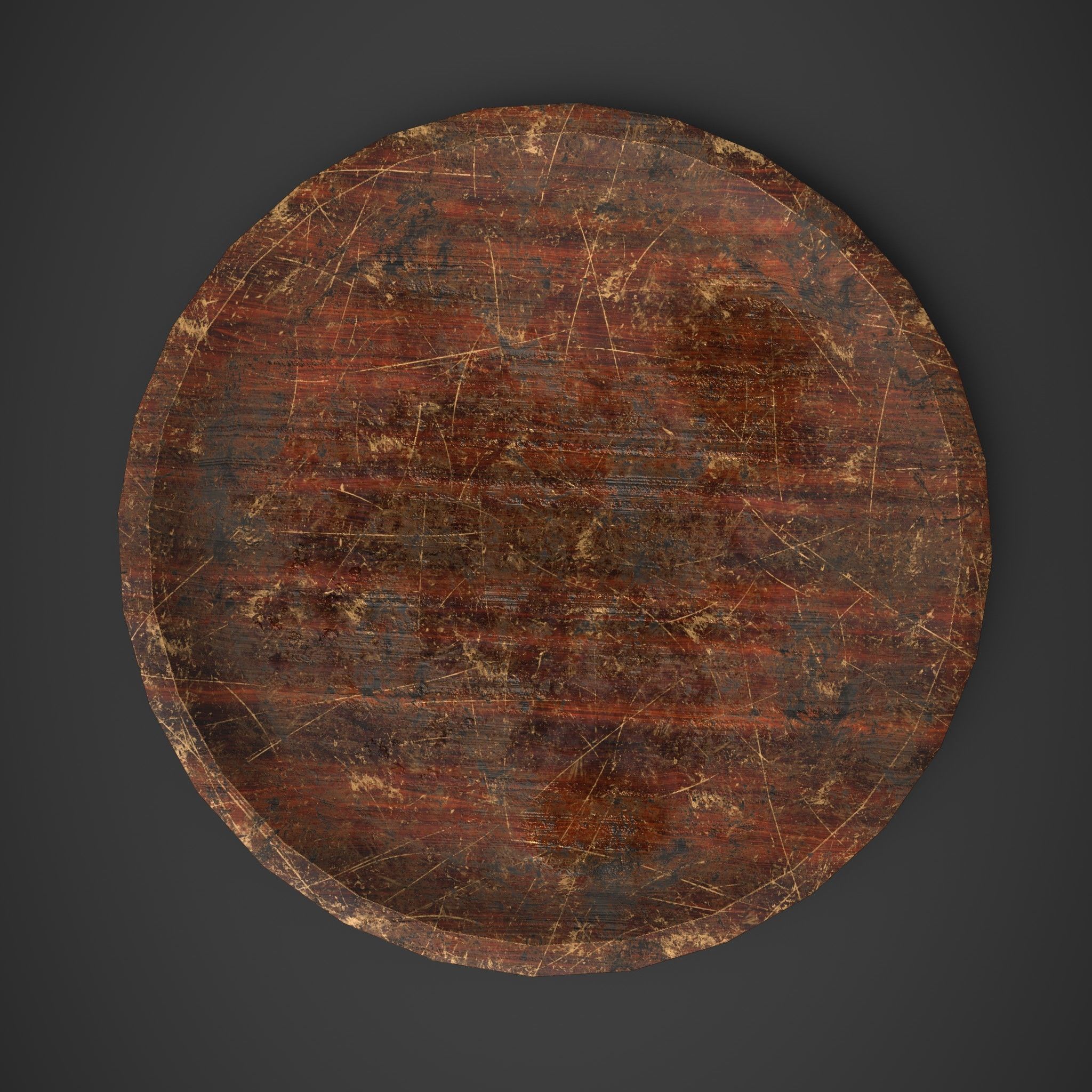 Medieval Tavern Plate Low-poly 3D model_9