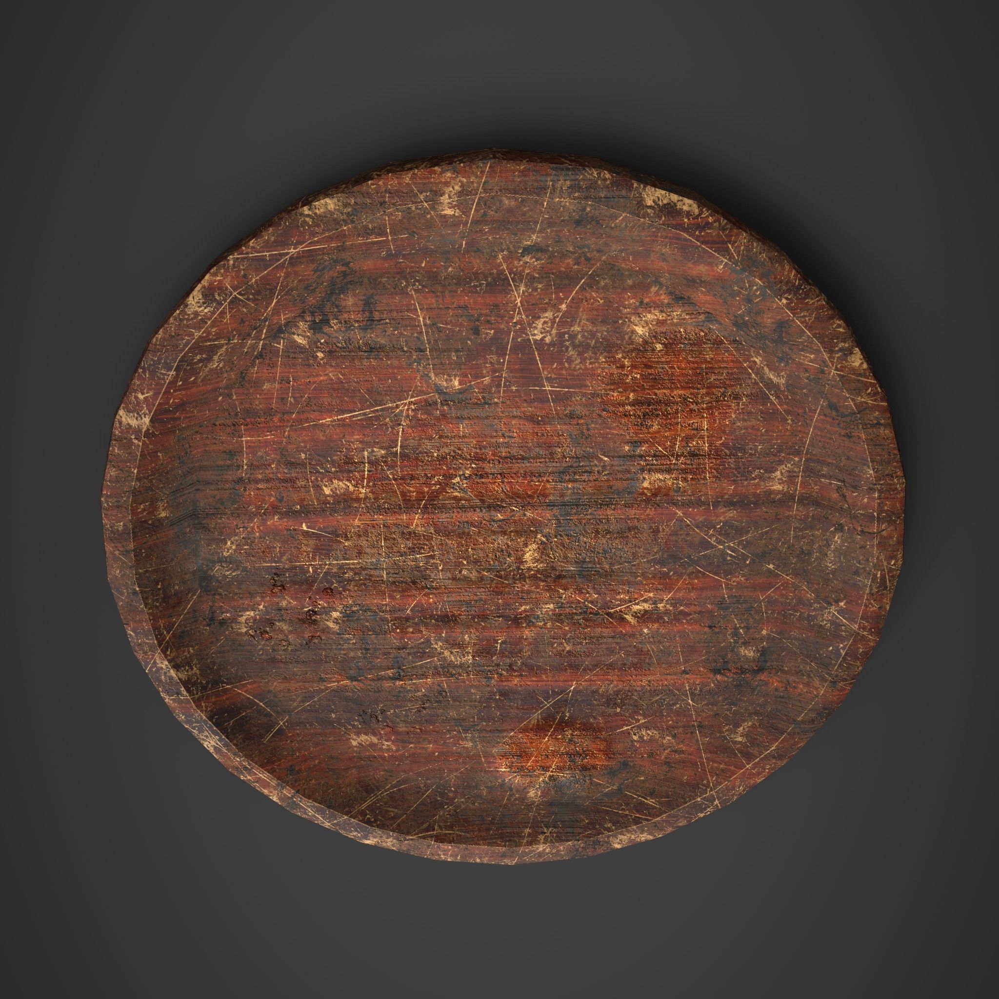 Medieval Tavern Plate Low-poly 3D model_10