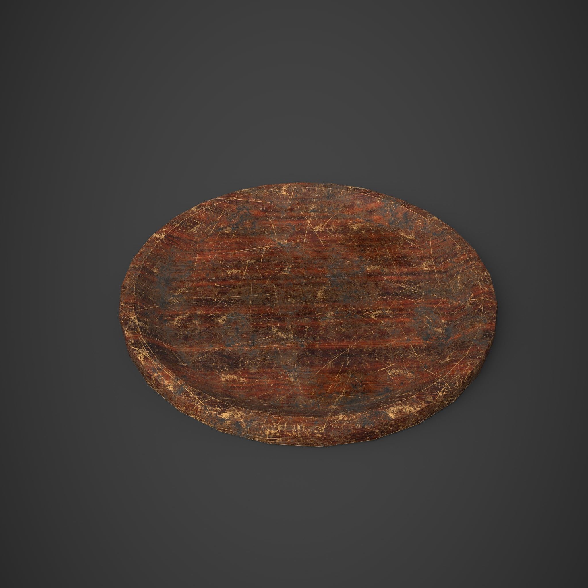 Medieval Tavern Plate Low-poly 3D model_14