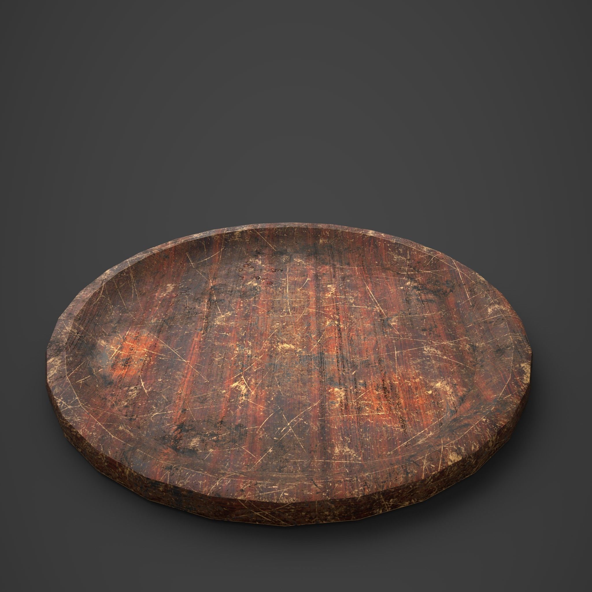 Medieval Tavern Plate Low-poly 3D model_2