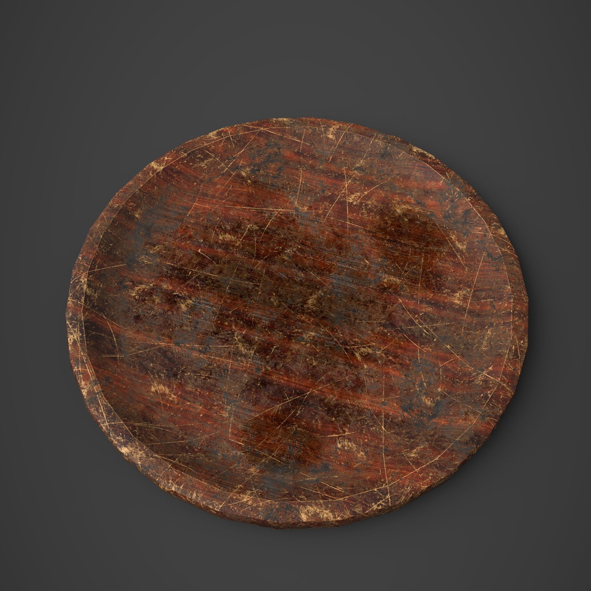 Medieval Tavern Plate Low-poly 3D model_7