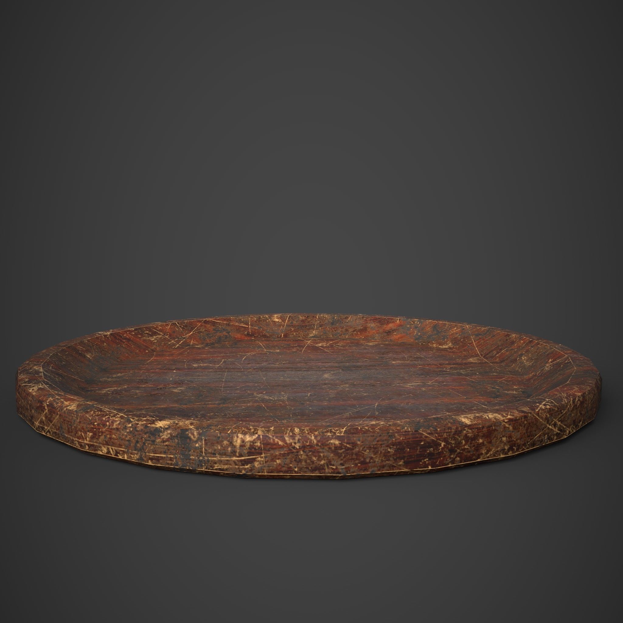 Medieval Tavern Plate Low-poly 3D model_11