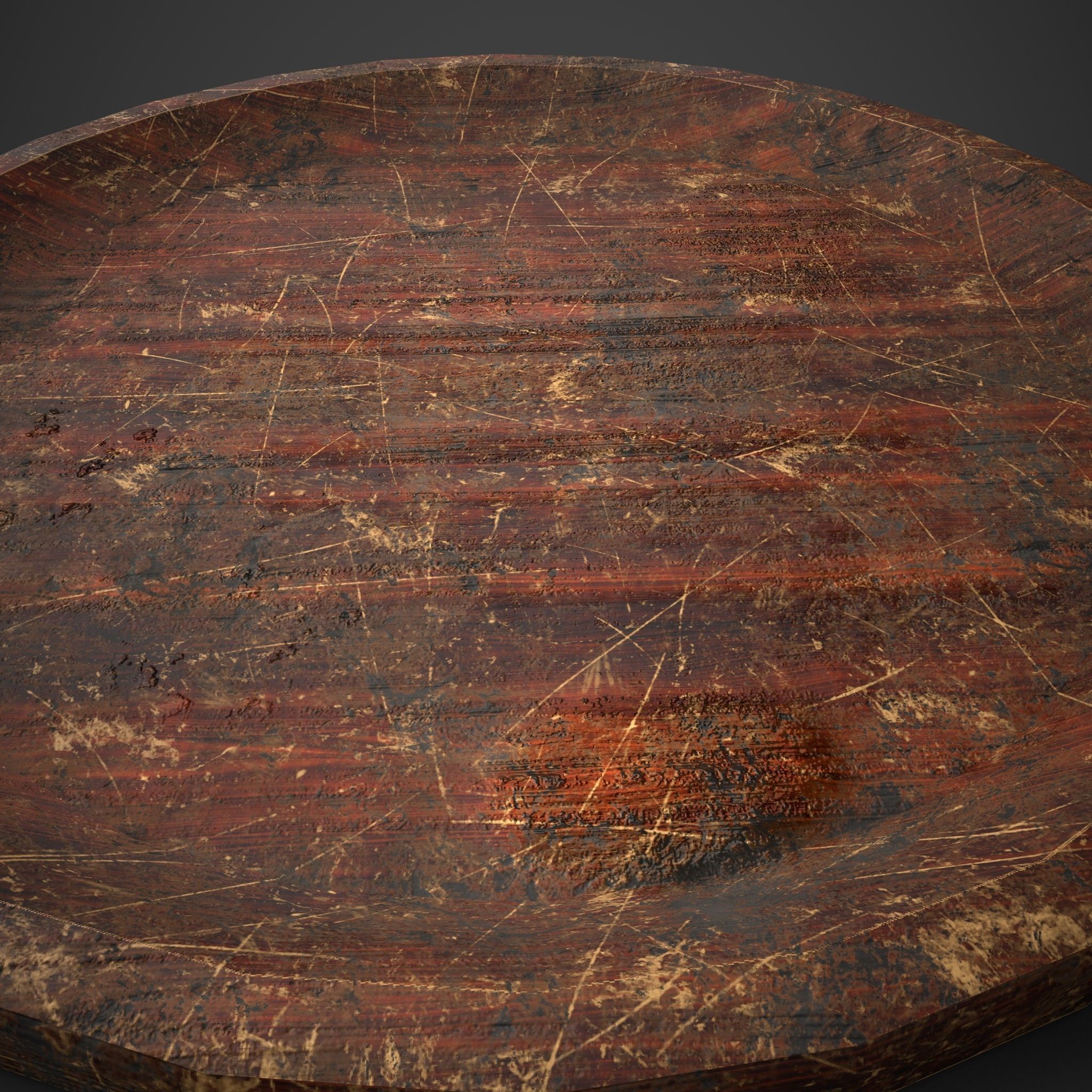 Medieval Tavern Plate Low-poly 3D model_15