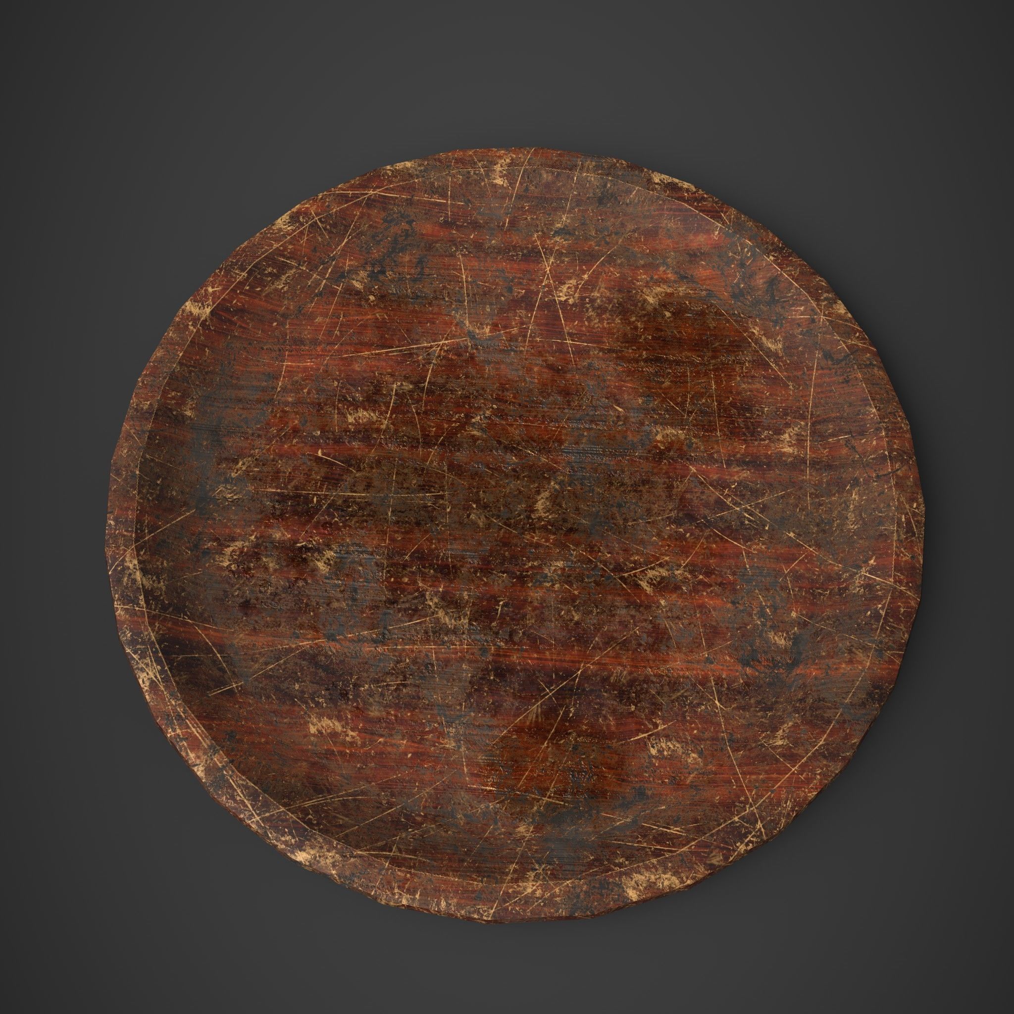 Medieval Tavern Plate Low-poly 3D model_8