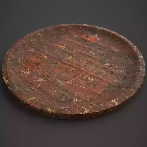 Medieval Tavern Plate Low-poly 3D model