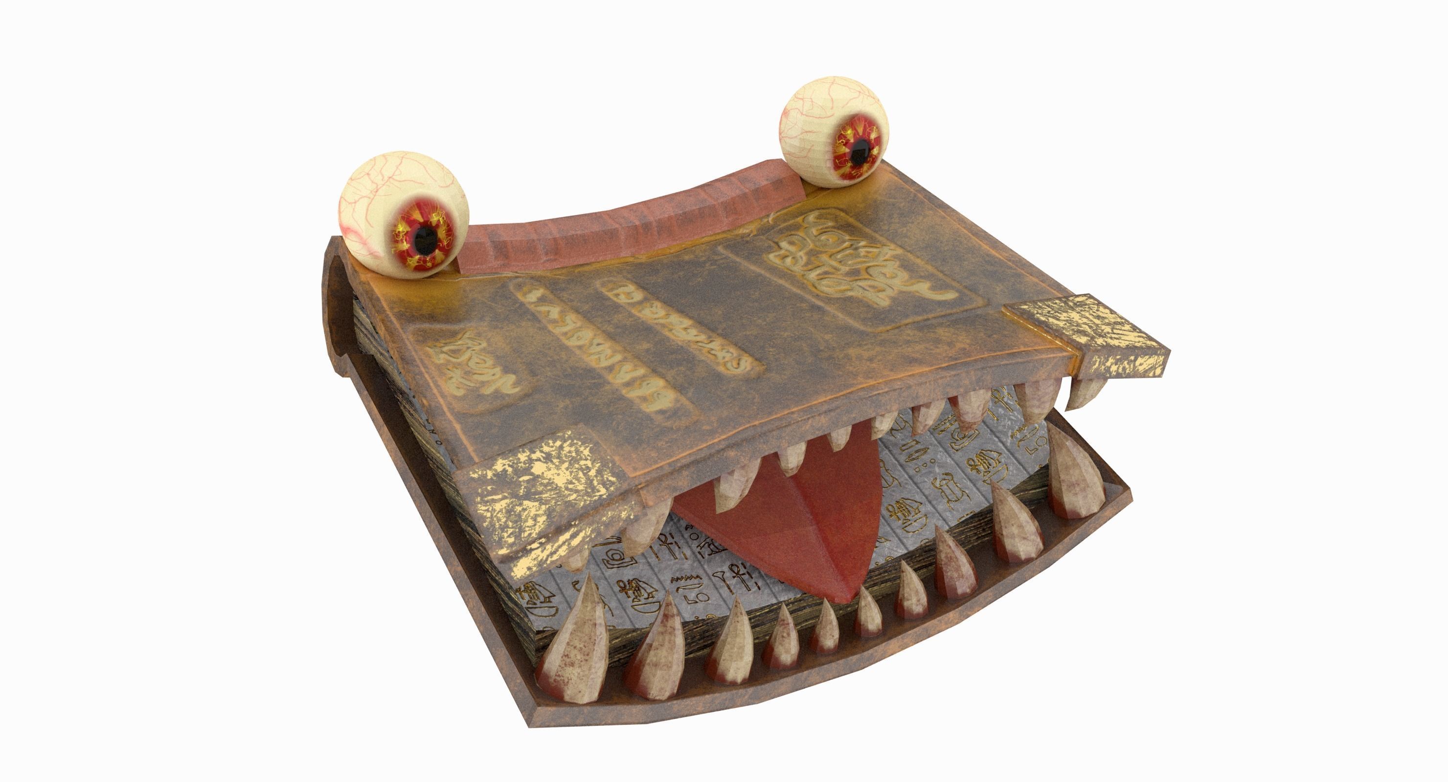 Toothy Book Low-poly 3D model_3