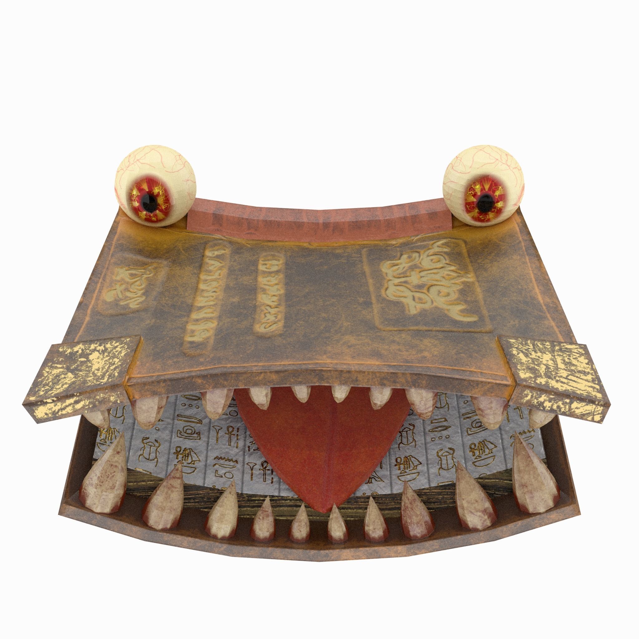 Toothy Book Low-poly 3D model_2