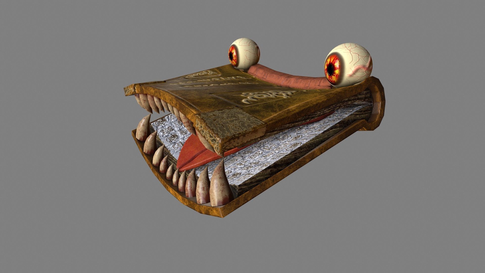 Toothy Book Low-poly 3D model_19