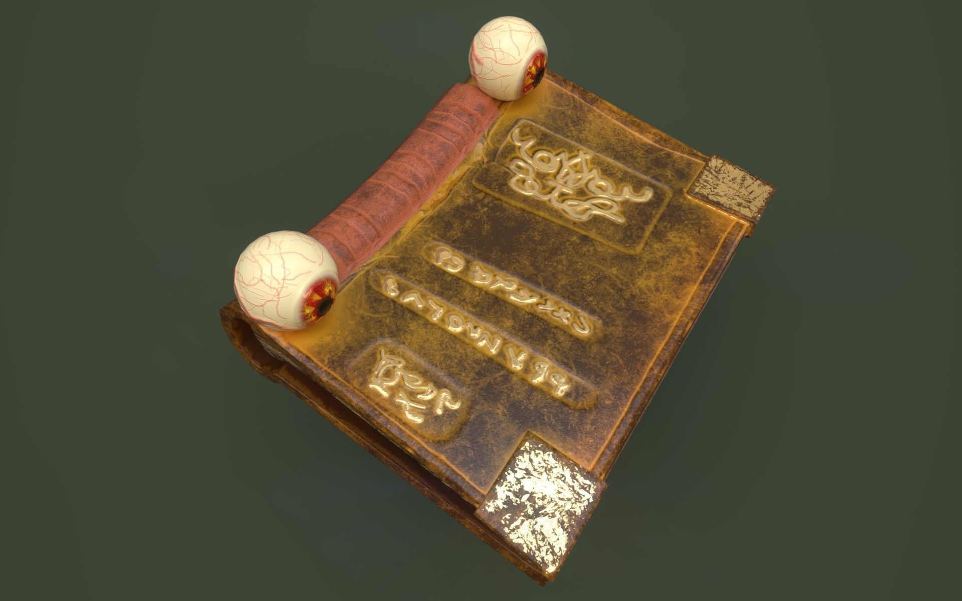 Toothy Book Low-poly 3D model_15