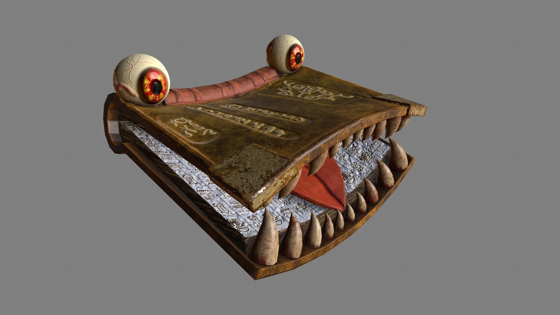 Toothy Book Low-poly 3D model_21