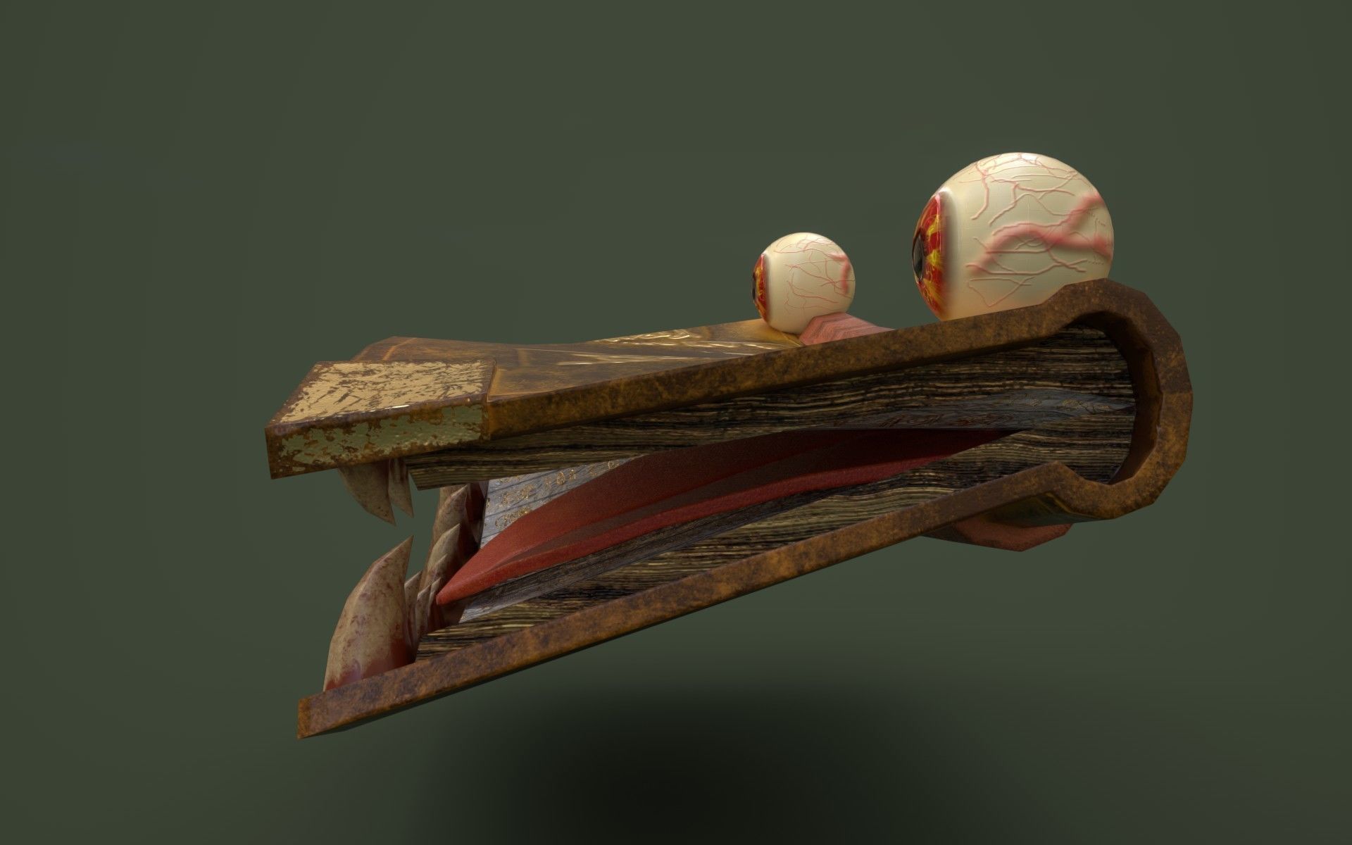 Toothy Book Low-poly 3D model_13