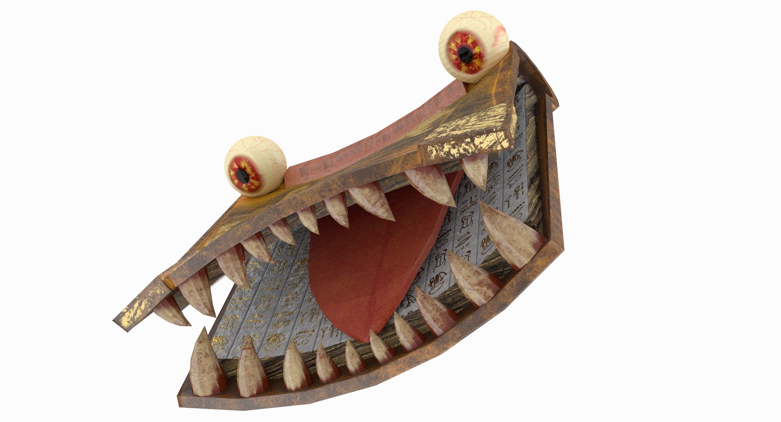 Toothy Book Low-poly 3D model_7