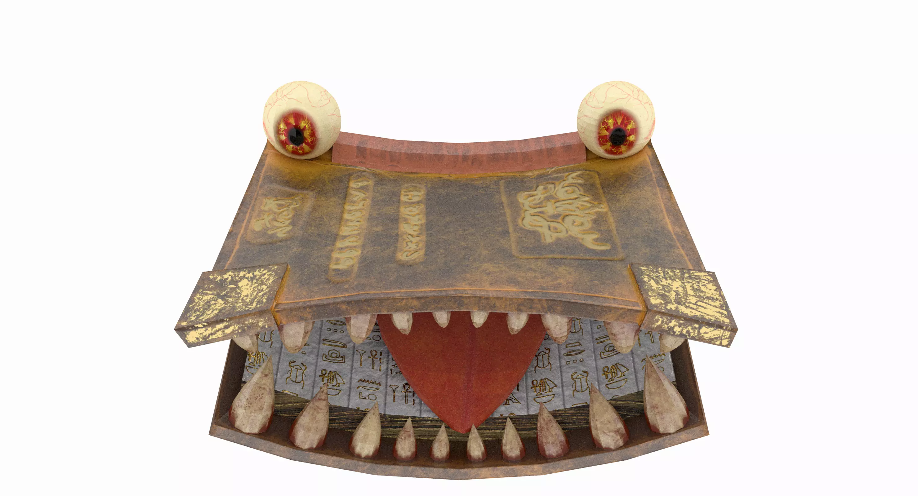 Toothy Book Low-poly 3D model_0